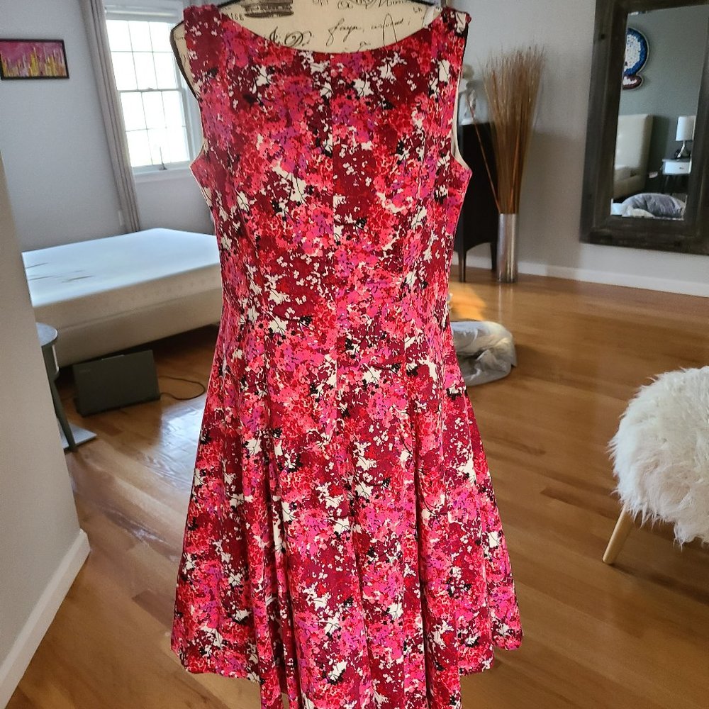 Maggy London A line flare cocktail dress  with back zipper Size 14